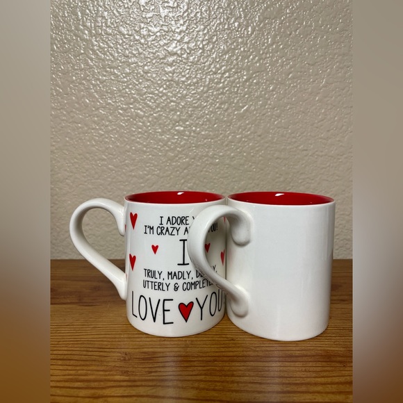 Our Name Is Mud “I Love You” Set of 2 Valentines Day Mugs. - Picture 4 of 12